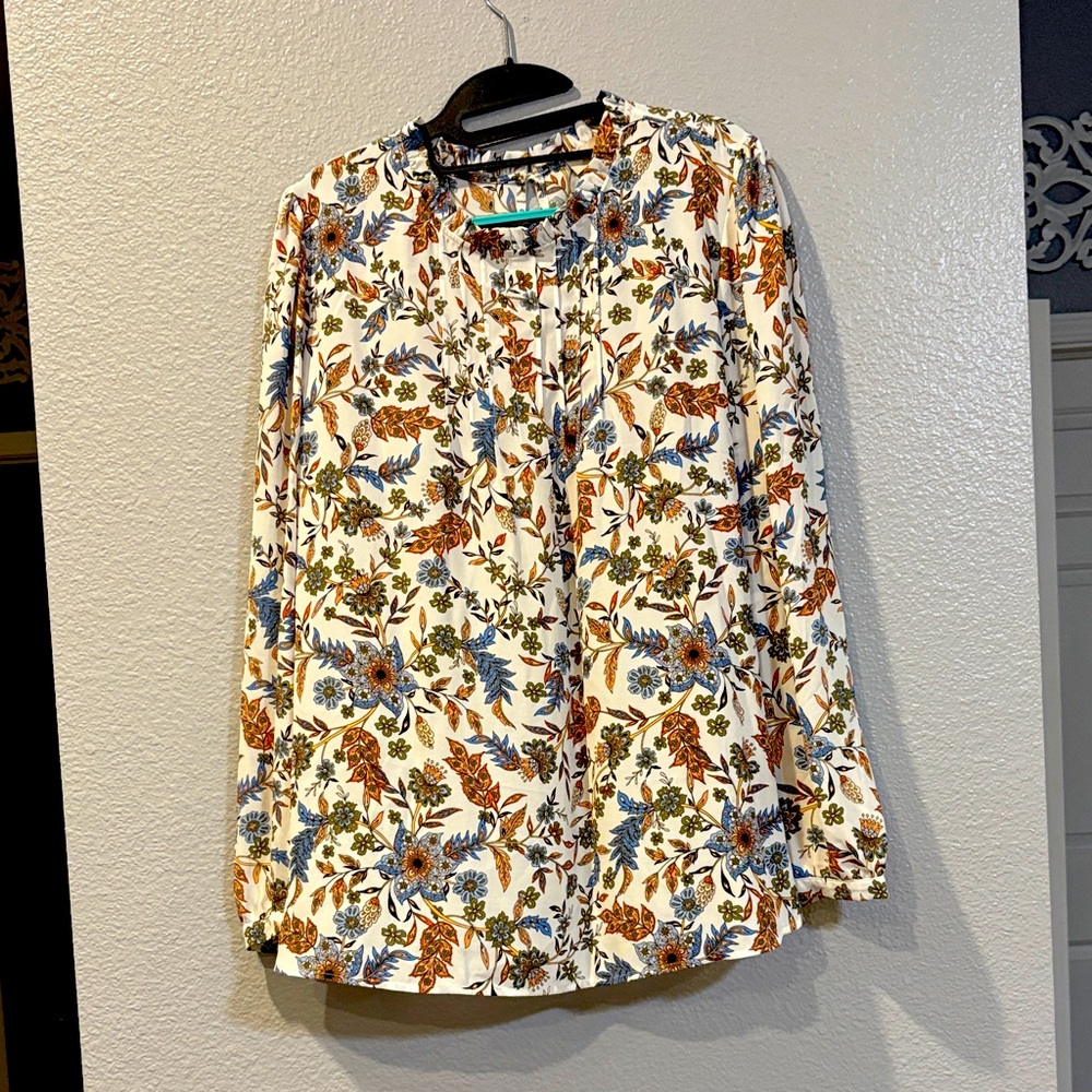 LOFT Multicolor Floral Blouse
